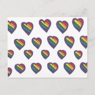 Liebe ist Liebe Herzmuster Postkarte