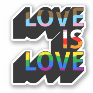 Liebe ist Liebe Inklusiver Stolz Aufkleber
