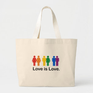 Liebe ist Liebe Jumbo Stoffbeutel