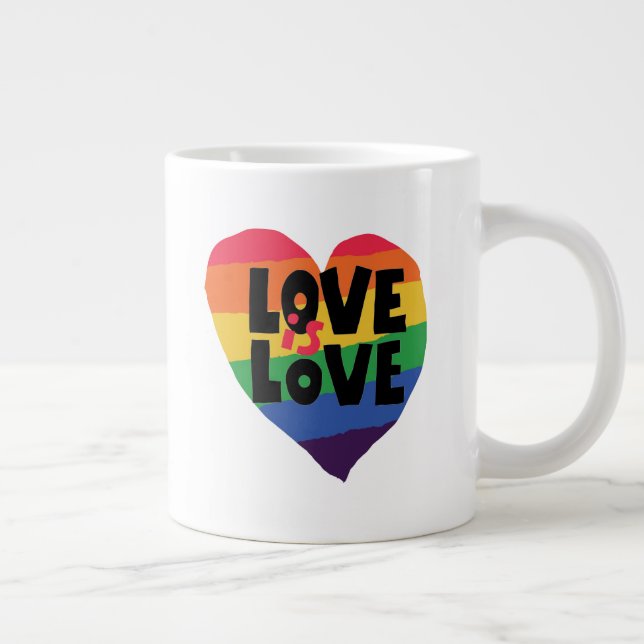 Liebe ist Liebe Jumbo-Tasse (Rechts)
