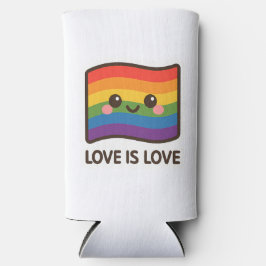 Liebe ist Liebe - Kawaii Rainbow Design Selters Dosenkühler