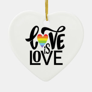 Liebe ist Liebe Keramik Ornament