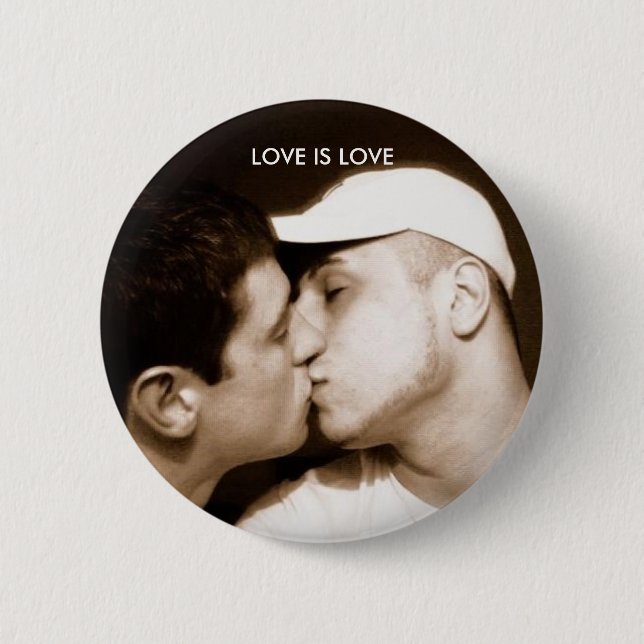 Liebe ist Liebe-Knopf Button (Vorderseite)