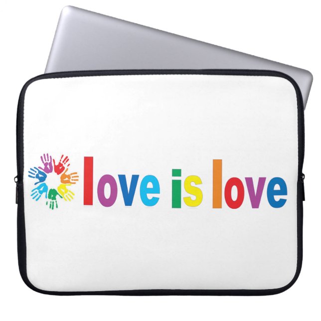 Liebe ist Liebe Laptopschutzhülle (Vorderseite)