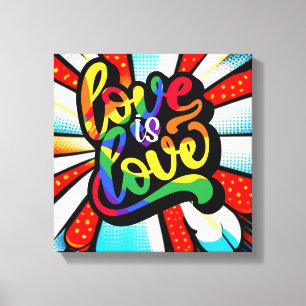 Liebe ist Liebe Leinwanddruck