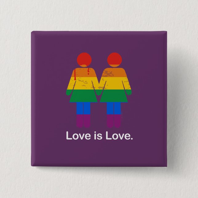 LIEBE IST LIEBE LESBIAN COUPLE -.pnng Button (Vorderseite)