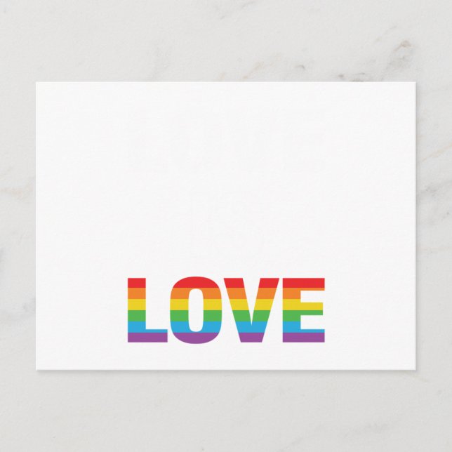 Liebe ist Liebe LGBT Flag Ankündigungspostkarte (Vorderseite)