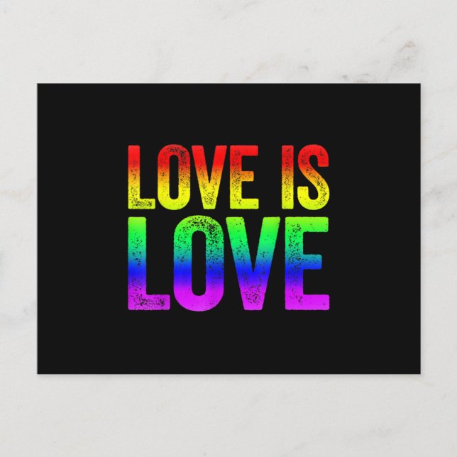 Liebe ist Liebe LGBT Gemeinschaft Rainbow Liebe LG Postkarte (Vorderseite)