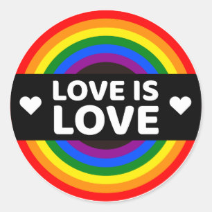 Liebe ist Liebe- LGBT-Preis Runder Aufkleber