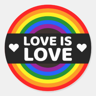 Liebe ist Liebe- LGBT-Preis Runder Aufkleber