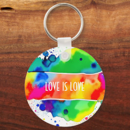 Liebe ist Liebe LGBT Pride Rainbow Custom Schlüsselanhänger