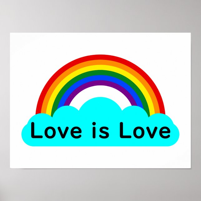 Liebe ist Liebe - LGBT Rainbow Poster (Vorne)