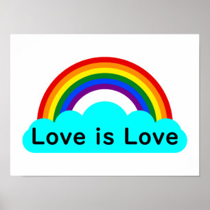 Liebe ist Liebe - LGBT Regenbogenposter Poster