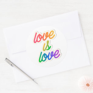 Liebe ist Liebe LGBT Runder Aufkleber