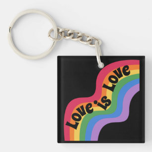 Liebe ist Liebe. LGBT+ Stolz. Regenbogen. Schlüsse Schlüsselanhänger