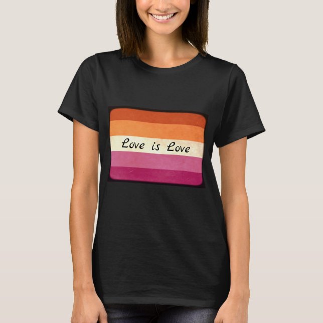 Liebe ist Liebe, LGBTQ+ Lesbischer T - Shirt für F (Vorderseite)