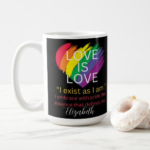 Liebe ist Liebe LGBTq motivierend Kursstolz Monat Kaffeetasse