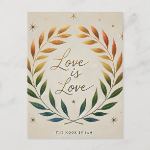 "Liebe ist Liebe-LGBTQ-Pride-Postkarte" Feiertagspostkarte
