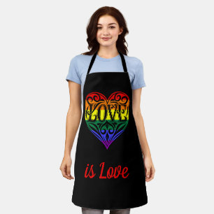 Liebe ist Liebe LGBTQ Rainbow Herz Schürze