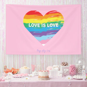 LIEBE ist Liebe LGBTQIA-Regenbogenflagge, Druckbuc Banner