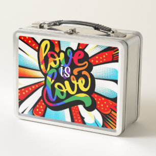 Liebe ist Liebe Metall Brotdose