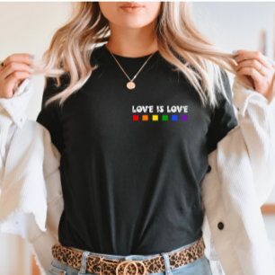 Liebe ist Liebe Minimalistischer Regenbogen T-Shirt