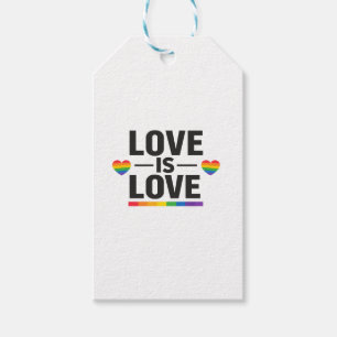 Liebe ist Liebe – Minimalistisches Regenbogen-Herz Geschenkanhänger