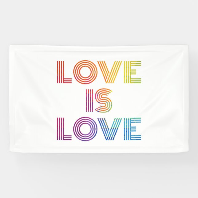 Liebe ist Liebe| Moderne Streifen Banner (Horizontal)