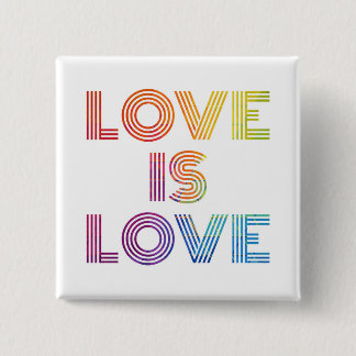 Liebe ist Liebe | Moderne Streifen Button