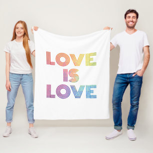 Liebe ist Liebe  Moderne Streifen Fleecedecke