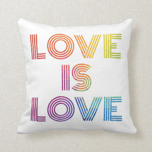 Liebe ist Liebe Moderne Streifen Kissen