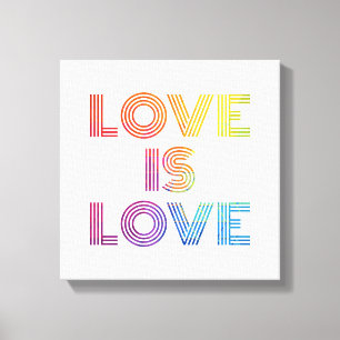 Liebe ist Liebe Moderne Streifen Leinwanddruck