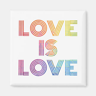 Liebe ist Liebe | Moderne Streifen Magnet