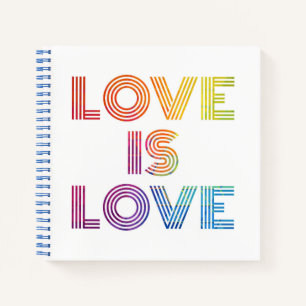 Liebe ist Liebe   Moderne Streifen Notizbuch