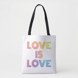 Liebe ist Liebe  Moderne Streifen Tasche