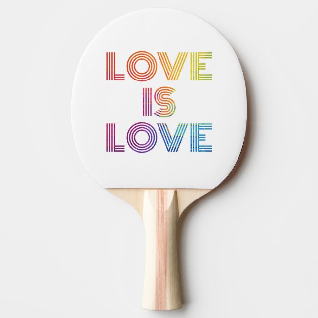Liebe ist Liebe| Moderne Streifen Tischtennis Schläger (Vorderseite)