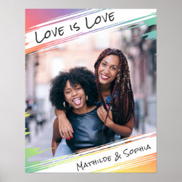 Liebe ist Liebe Moderner Regenbogen Fügen Sie Ihr  Poster