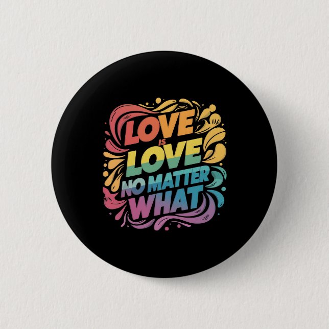 Liebe ist Liebe nein, was Aufkleber Button (Vorderseite)