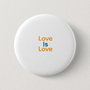 Liebe ist Liebe orange blauer Stolz LGBTQ Gay Button