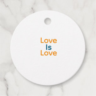 Liebe ist Liebe orange blauer Stolz LGBTQ Gay Geschenkanhänger
