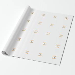 Liebe ist Liebe orange blauer Stolz LGBTQ Gay Geschenkpapier