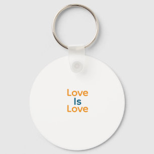 Liebe ist Liebe orange blauer Stolz LGBTQ Gay Schlüsselanhänger