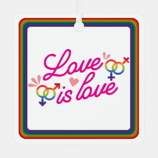"Liebe ist Liebe" Ornament Aus Metall