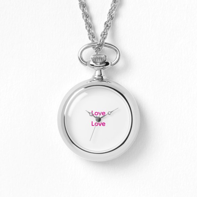 Liebe ist Liebe pink lila farbigen Stolz LGBTQ Gay Armbanduhr (Vorderseite)