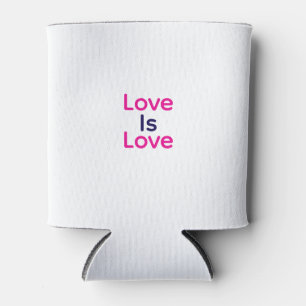 Liebe ist Liebe pink lila farbigen Stolz LGBTQ Gay Dosenkühler