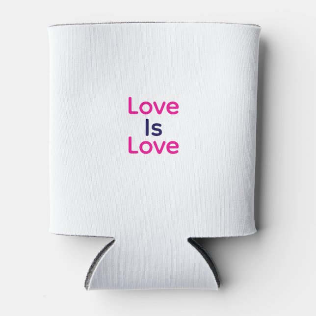 Liebe ist Liebe pink lila farbigen Stolz LGBTQ Gay Dosenkühler (Vorderseite)