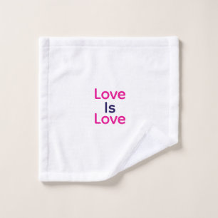 Liebe ist Liebe pink lila farbigen Stolz LGBTQ Gay Waschlappen