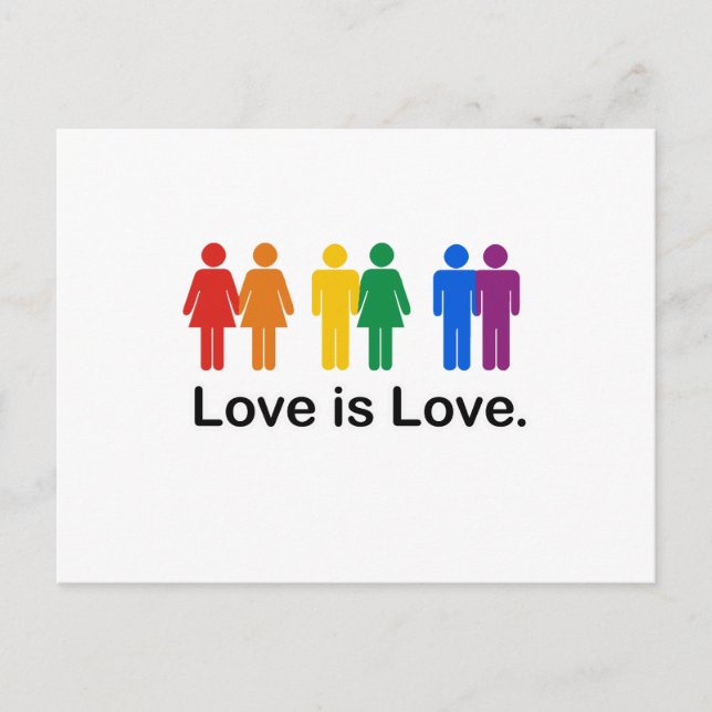 Liebe ist Liebe Postkarte (Vorderseite)