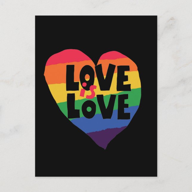 Liebe ist Liebe Postkarte (Vorderseite)