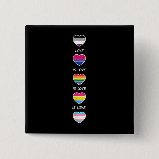 Liebe ist Liebe Pride LGBT Asexual Bi Pansexual Tr Button